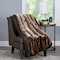 Hastings Home Faux Fur Throw Luxurious, Hypoallergenic Premium Zobel Marten Sable Blanket, Faux Mink Back 60x70" 600285VDW - alternate 1